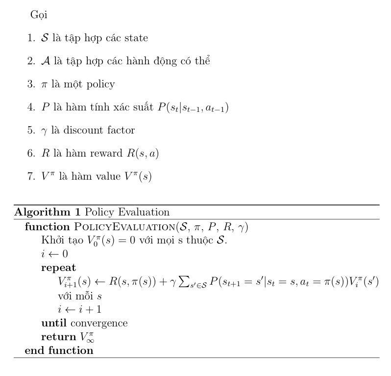 policy evaluation