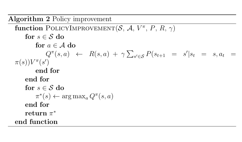 policy improvement